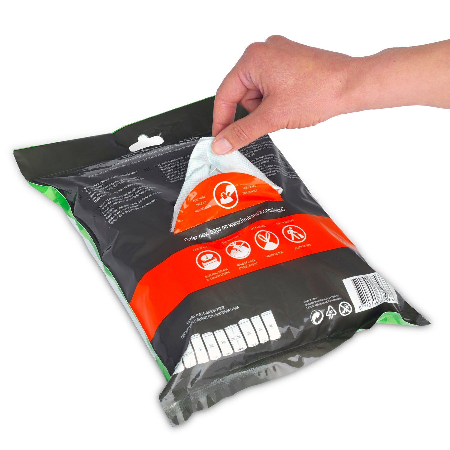 PerfectFit Bin Bags Code G (23-30 litre), Dispenser Pack with 40 Bags