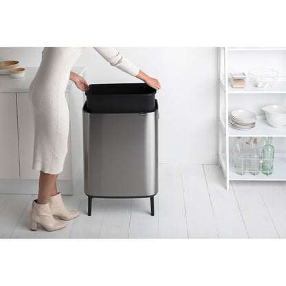 Bo Touch Bin Hi 60 litre - Matt Steel Fingerprint Proof