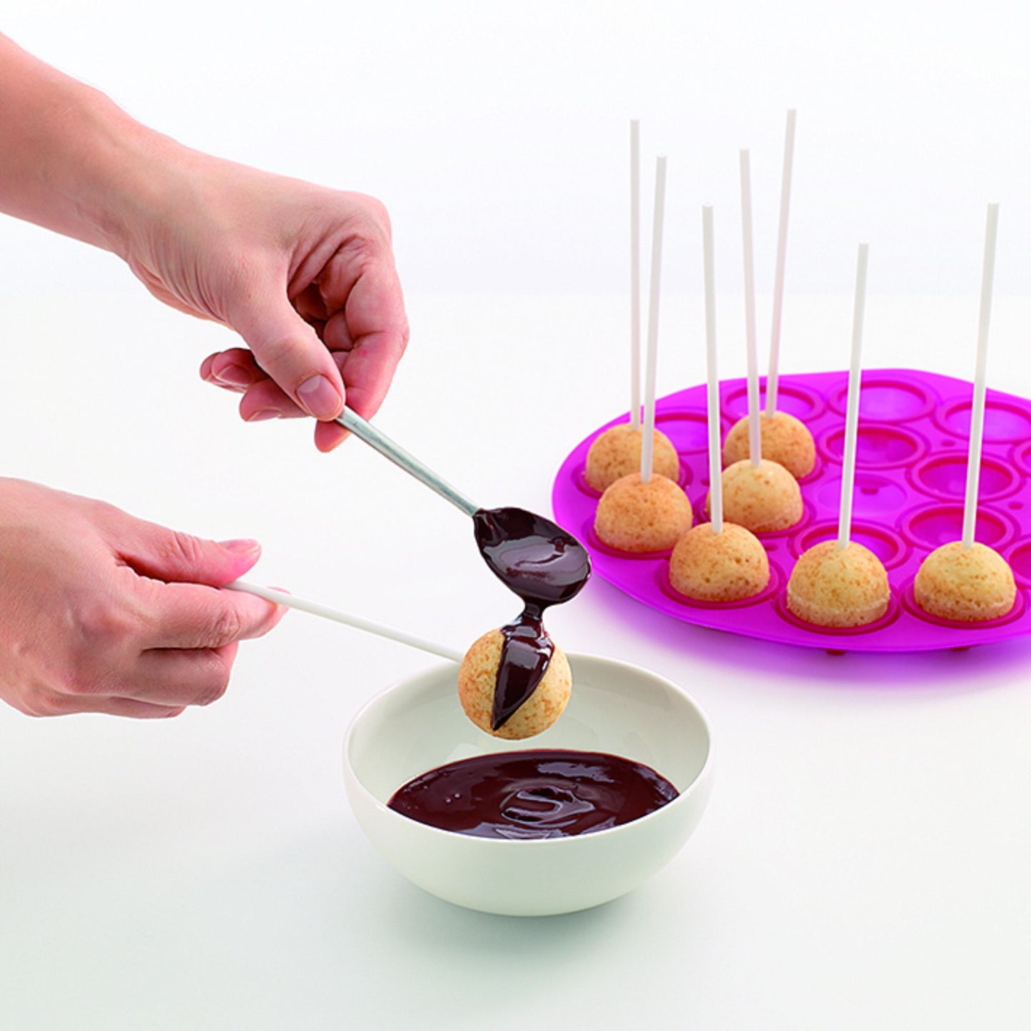 Silicone Cake Pops Mould - Pink