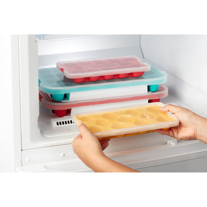 Industrial Ice Cube Tray with Lid - Turquoise