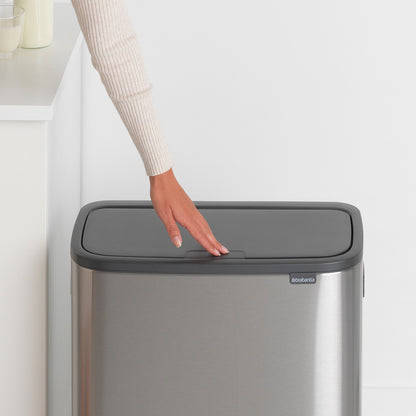 Bo Touch Bin 60 litre - Matt Steel Fingerprint Proof
