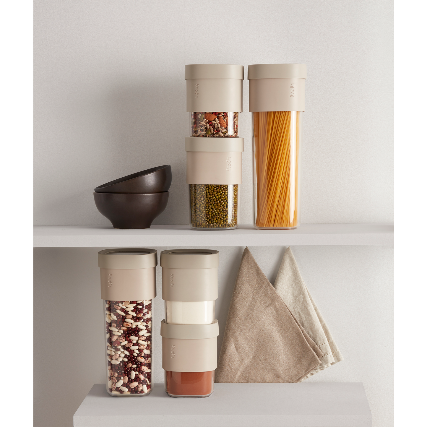 Flip Storage Food Container Medium - Beige