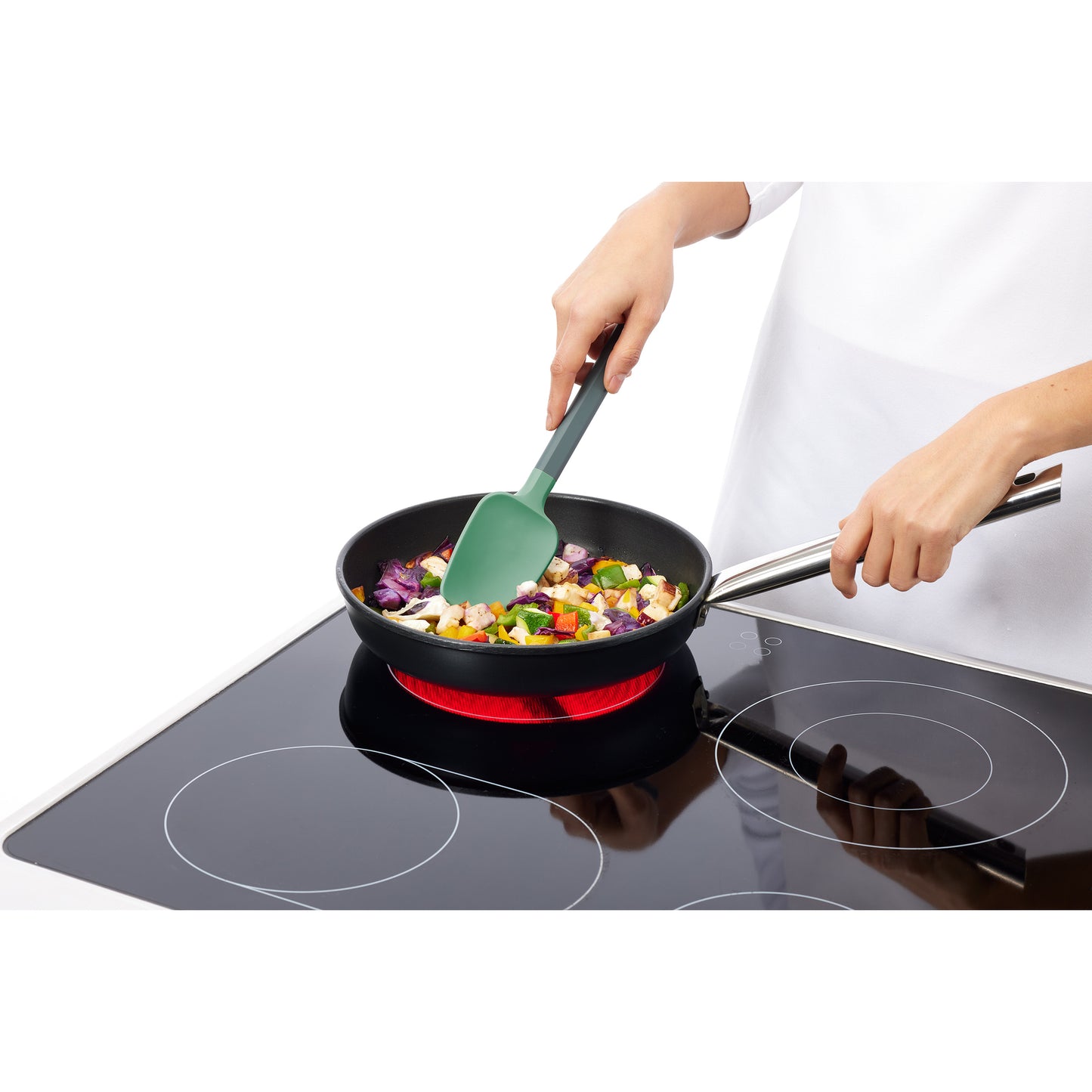 Non-Scratch Spoon-Spatula - Green