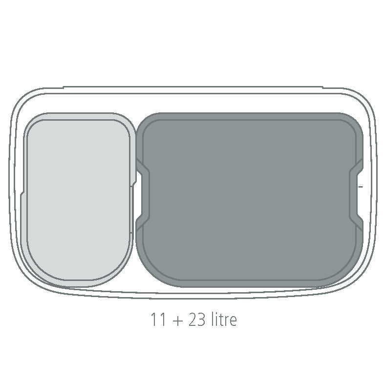 Bo Touch Bin 11 + 23 litre - Platinum