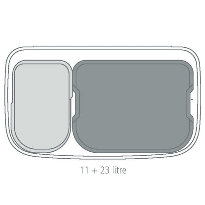 Bo Touch Bin 11 + 23 litre - Platinum
