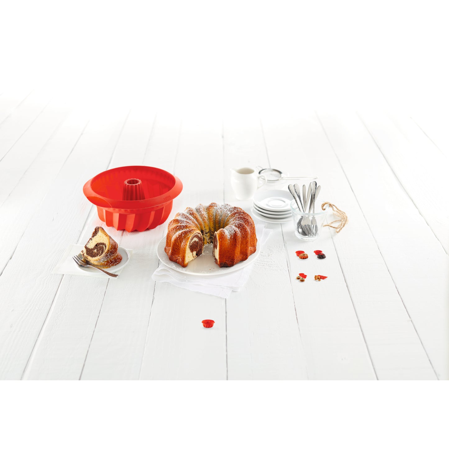 Silicone Deep Savarin Cake Mould, 22 cm