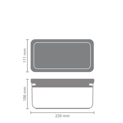 Tasty+ Stackable Canister, 1.5 litre - Light Grey