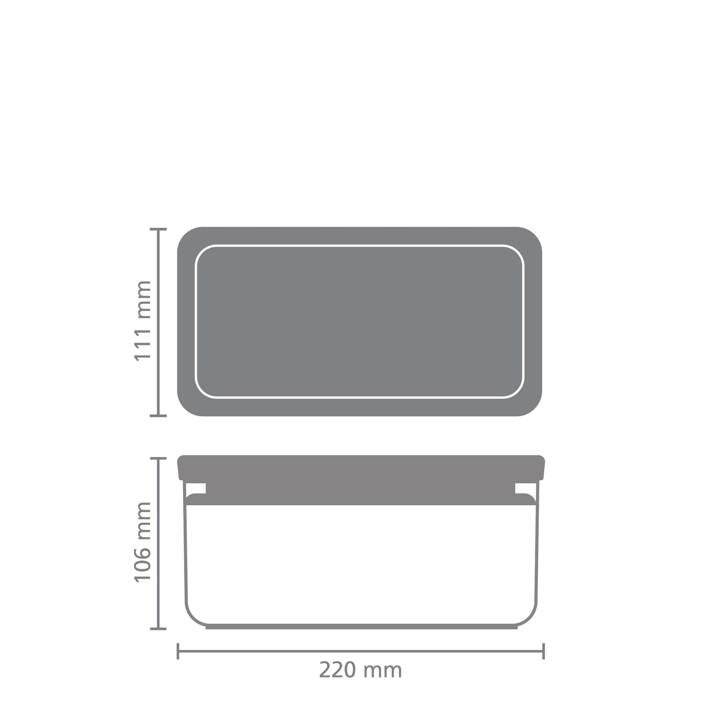 Tasty+ Stackable Canister, 1.5 litre - Dark Grey