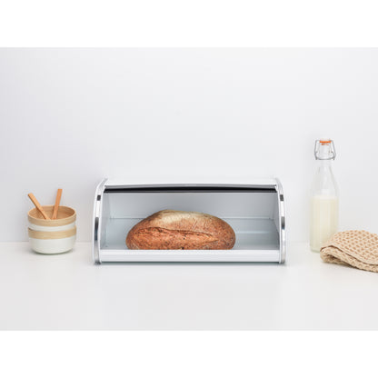 Bread Bin Roll Top - White