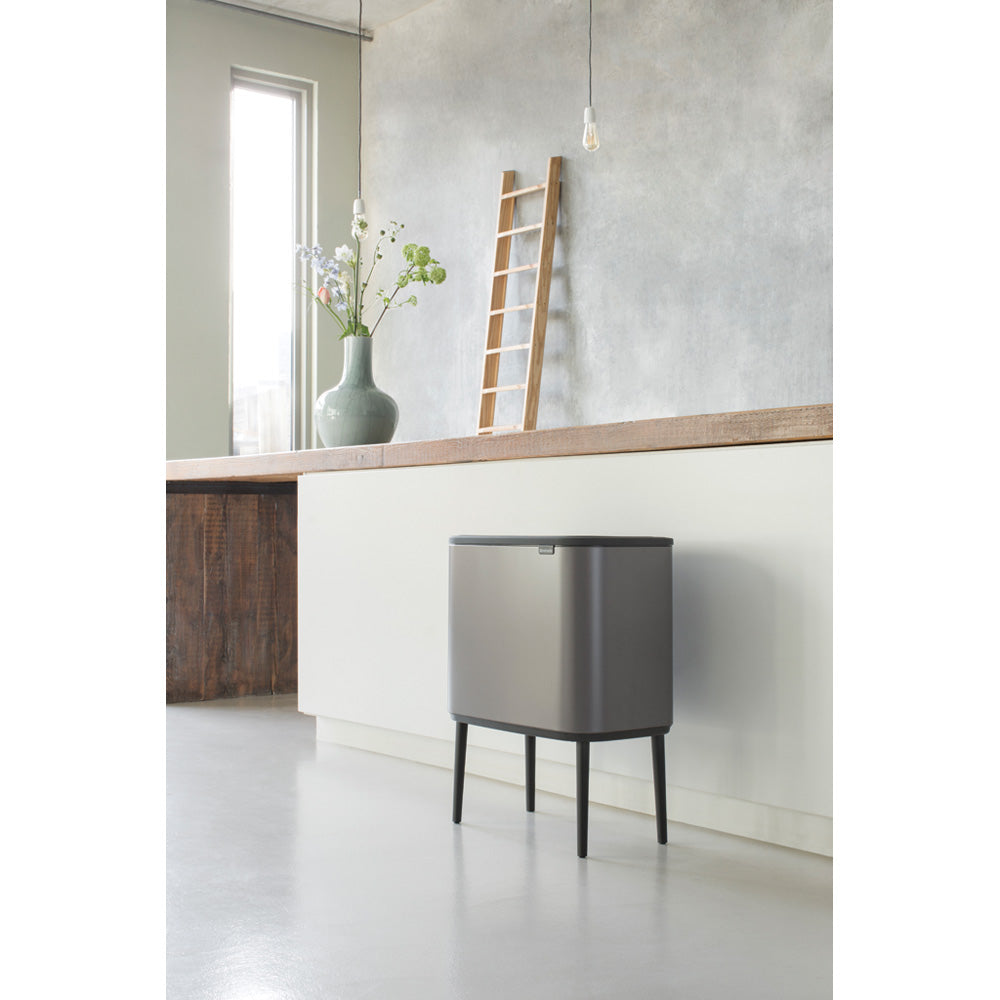 Bo Touch Bin 3 x 11 litre - Platinum