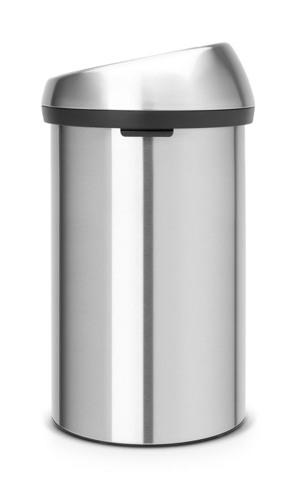 Touch Bin 60 Litre - Fingerprint Proof Matt Steel
