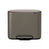 Bo Pedal Bin 11 + 23 litre - Platinum