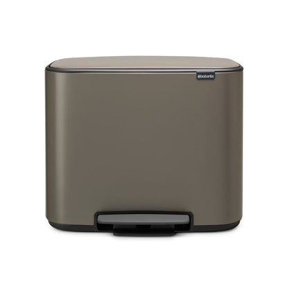 Bo Pedal Bin 11 + 23 litre - Platinum