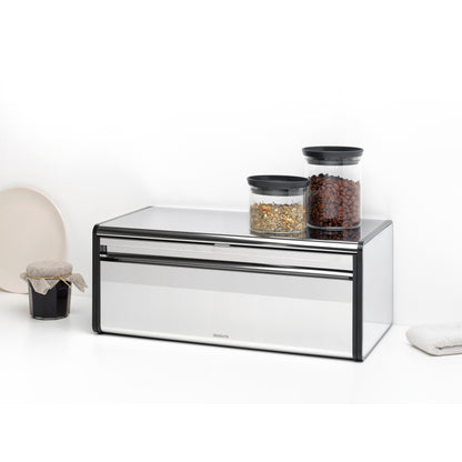 Bread Bin - Fall Front - Brilliant Steel