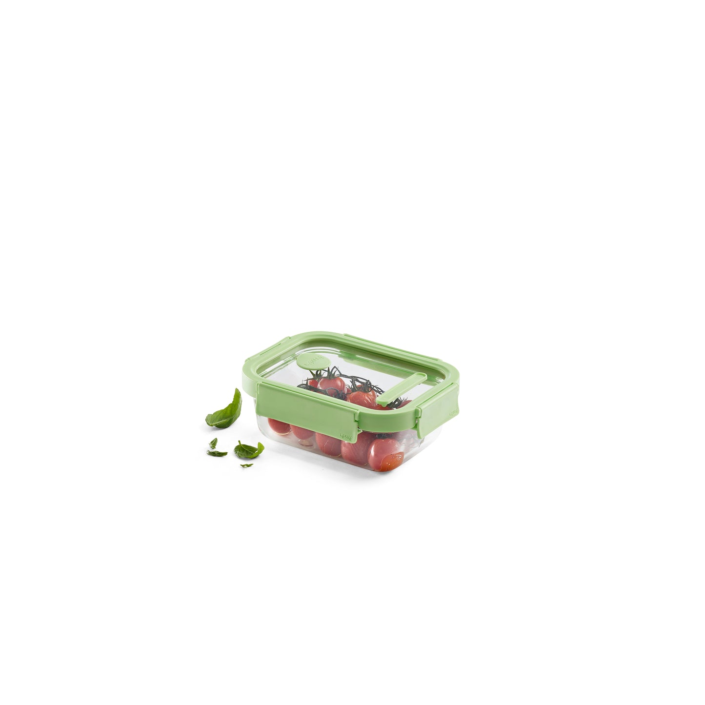 Glass Container Rectangular, 640 ml - Green