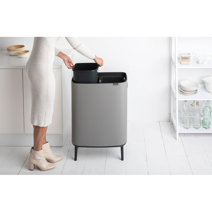 Bo Touch Bin Hi 2 x 30 litre - Mineral Concrete Grey