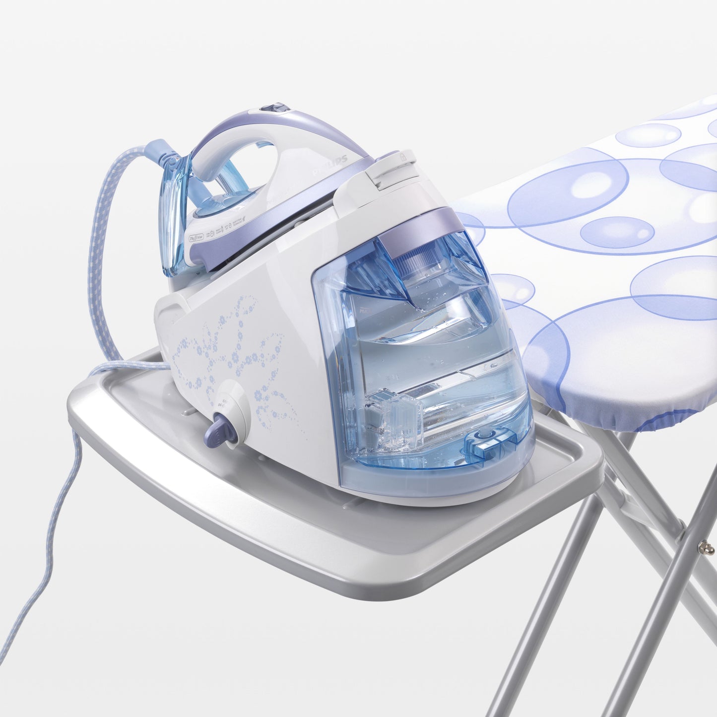 Ironing Board Cover (C) 124x45cm, Complete Set PerfectFlow - Bubbles