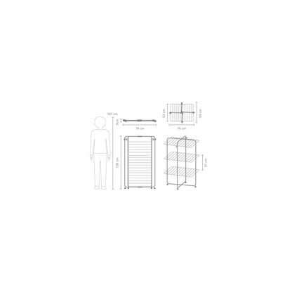 HangOn Tower Drying Rack, 23 metres - White