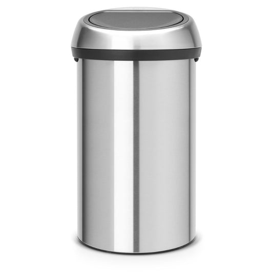 Touch Bin 60 Litre - Fingerprint Proof Matt Steel