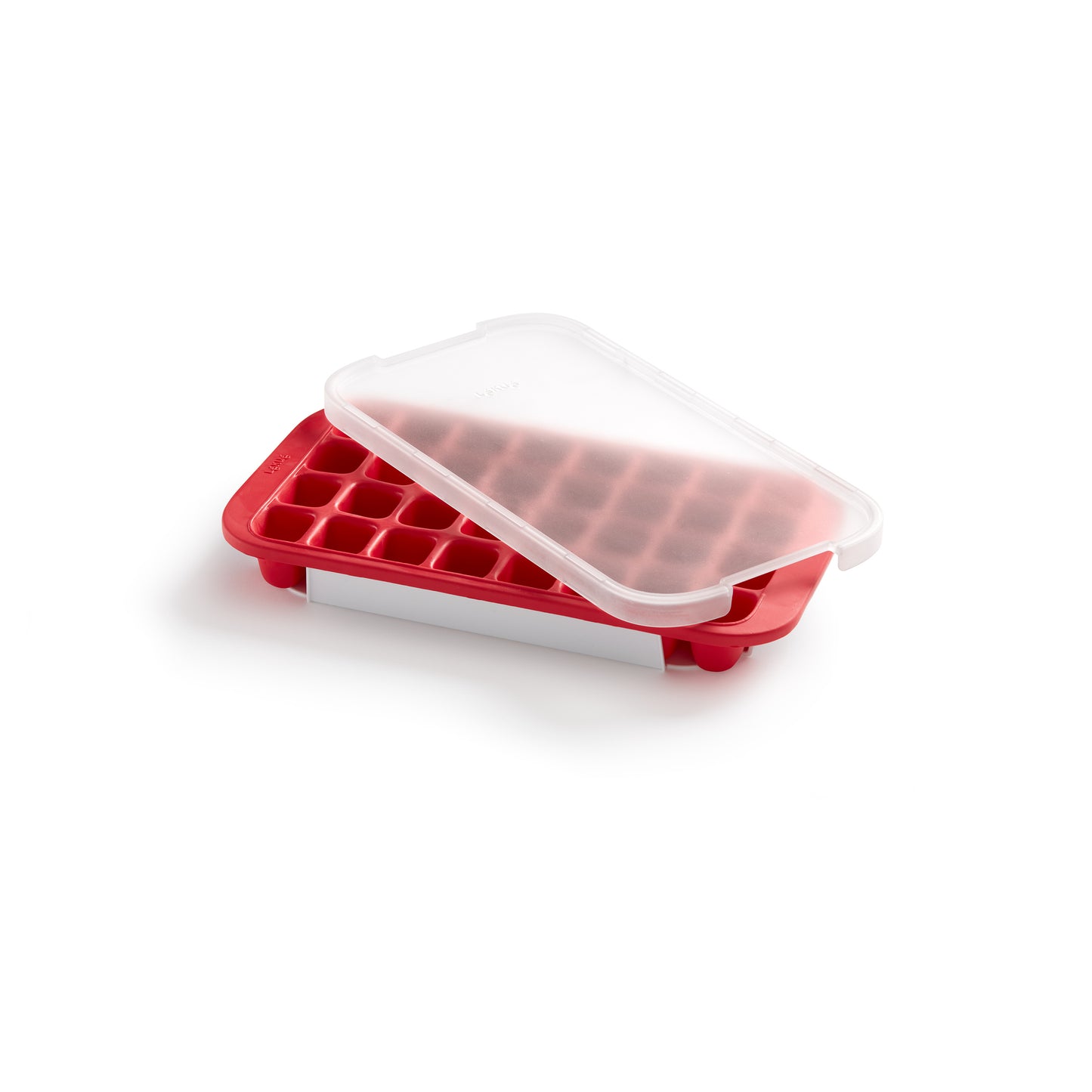 Industrial Ice Cube Tray with Lid - Red