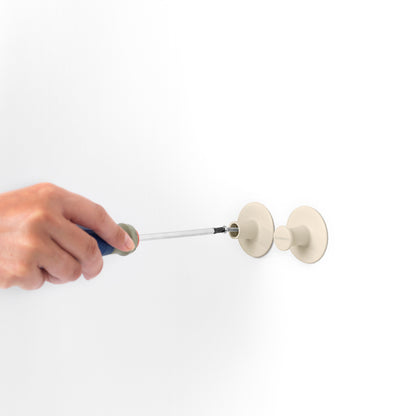 ReNew Towel Hooks, set of 2, screws and tape included - Soft Beige