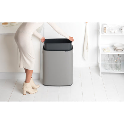 Bo Touch Bin 60 litre - Mineral Concrete Grey