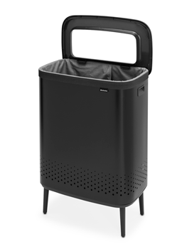 Bo Laundry Bin Hi 2 x 45 litre - Matt Black