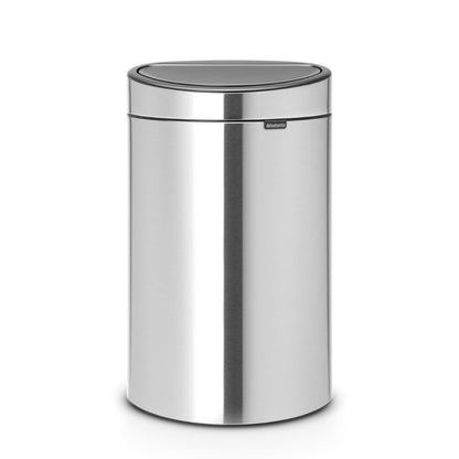 Touch Bin New Recycle 10 + 23 litre - Matt Steel Fingerprint Proof