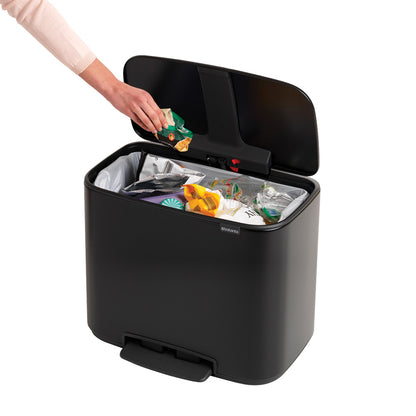 Bo Pedal Bin 36 litre - Matt Black