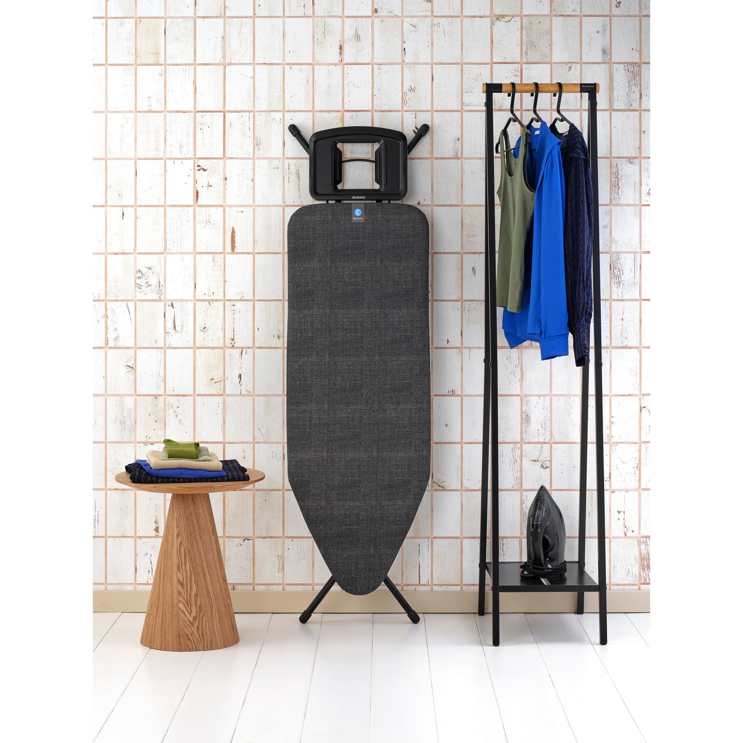 Ironing Board C, 124x45 cm, Solid Steam Iron Rest - Denim Black
