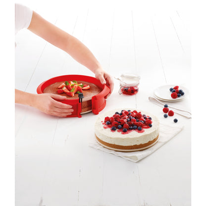 Duo Springform with plate - 23cm - Red