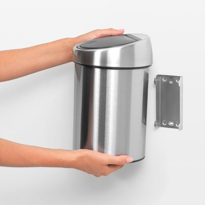 Touch Bin 3 Litre - Matt Steel.