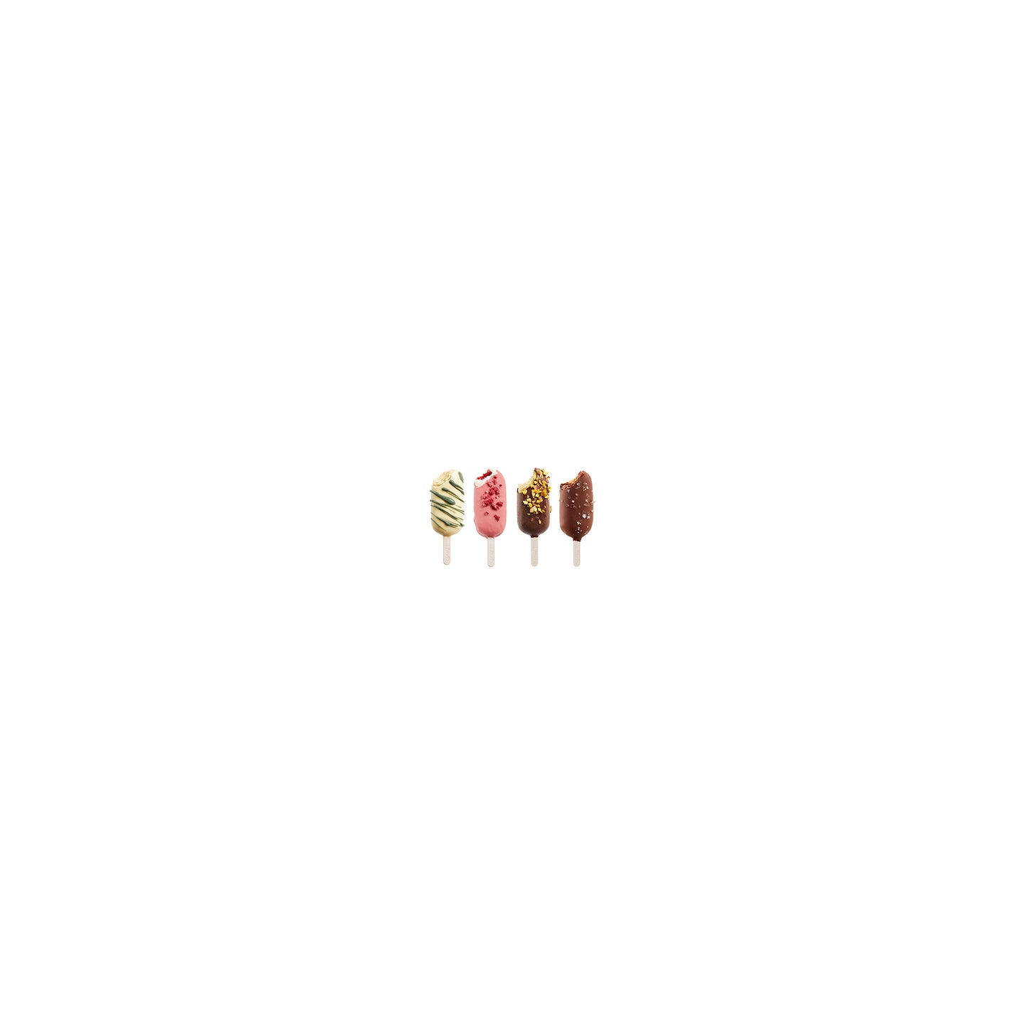 Classic Creamy Ice Cream Moulds Set of 4 - Brown