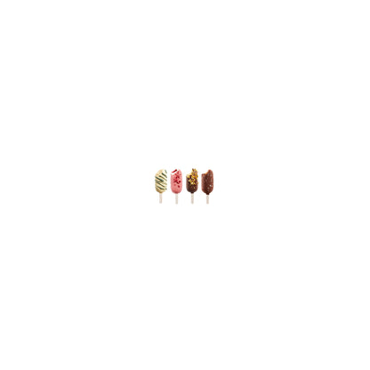 Classic Creamy Ice Cream Moulds Set of 4 - Brown
