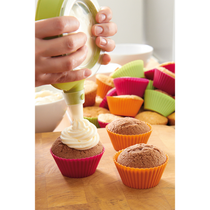 Silicone Muffin Cases Set of 12, 7 cm - Mixed