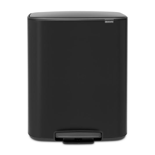 Bo Pedal Bin 60 litre - Matt Black