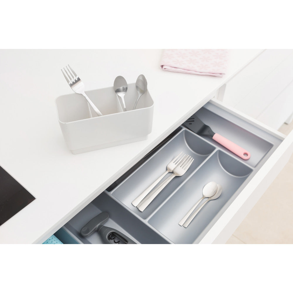 Compact Dish Drying Rack - Light Grey