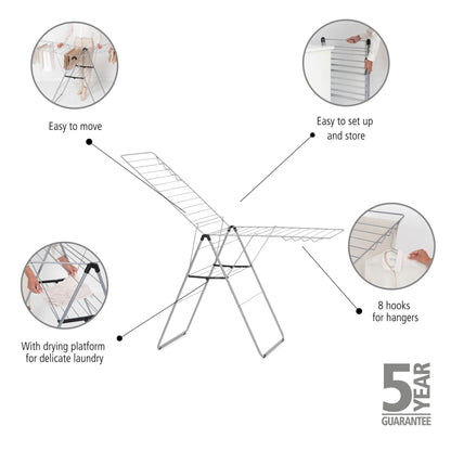 Hangon Drying Rack 25 metres Metallic Grey