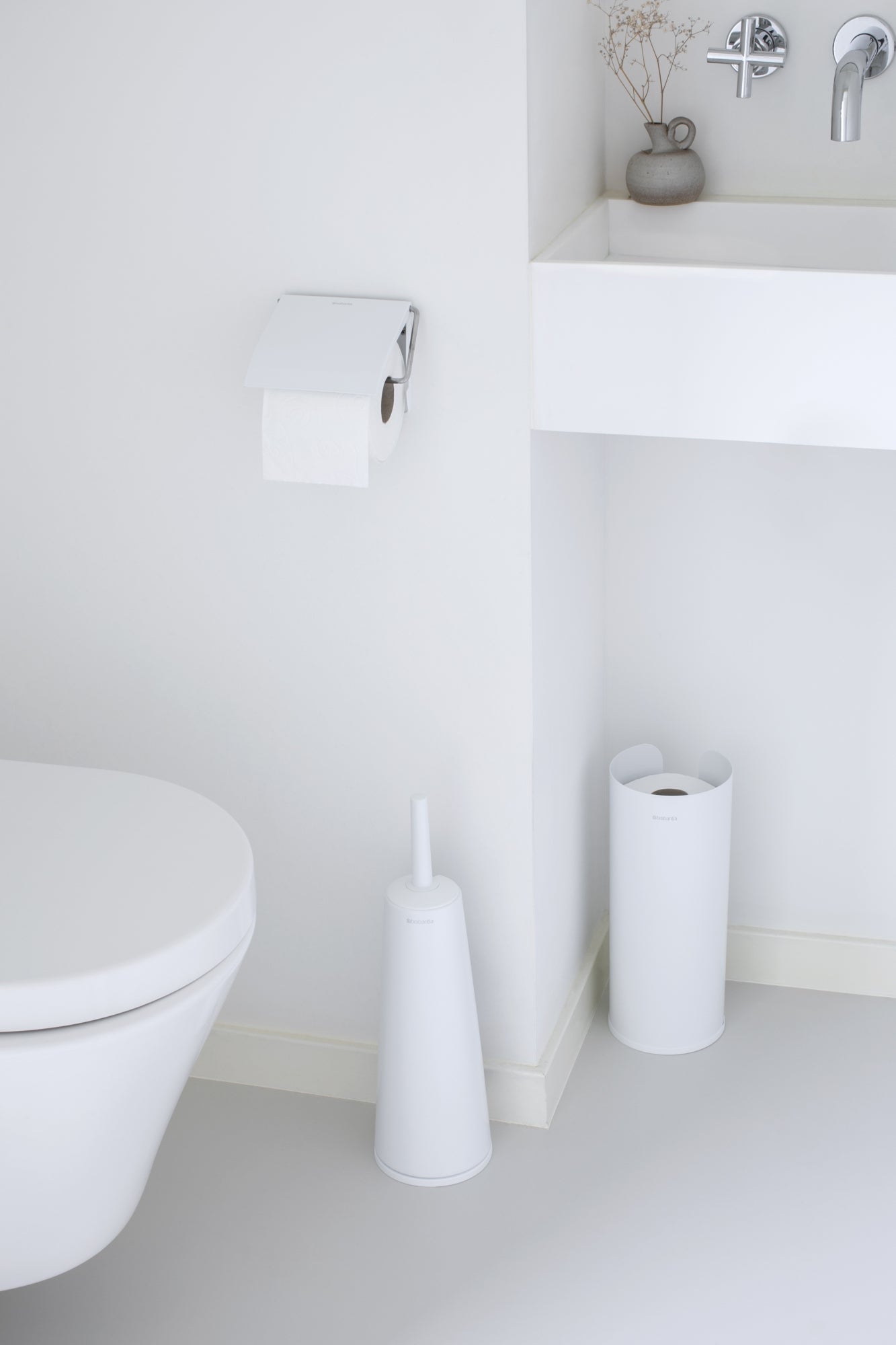 Toilet Accessory Set of 3 - White