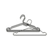 Aluminium Clothes Hanger, Set of 4 - Black