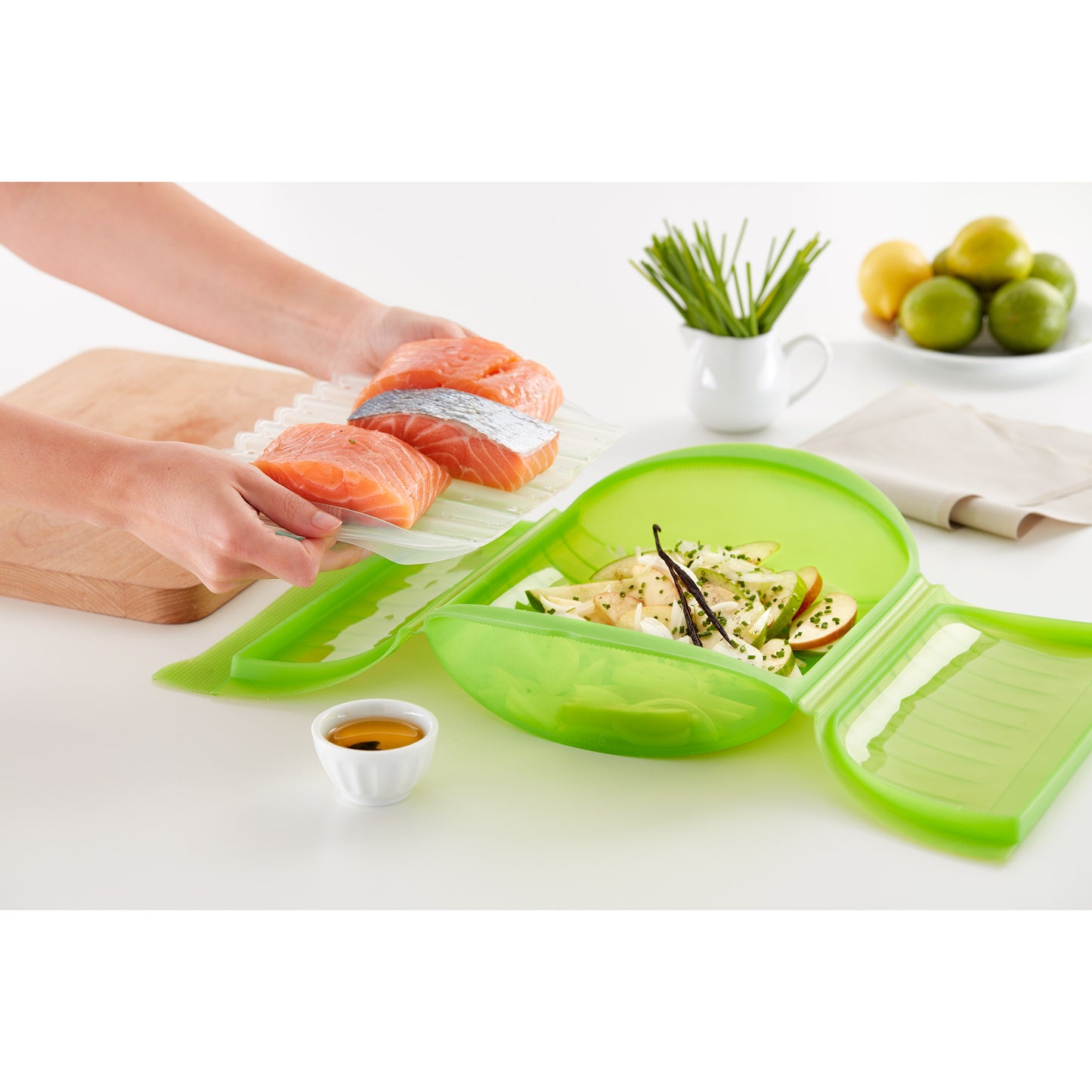 Micro Steam Cooker + Tray 1-2p - Green