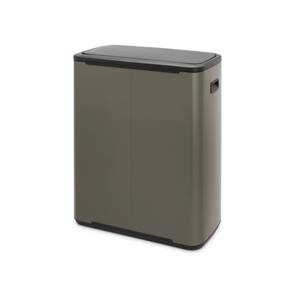 Bo Touch Bin 2 x 30 litre - Platinum