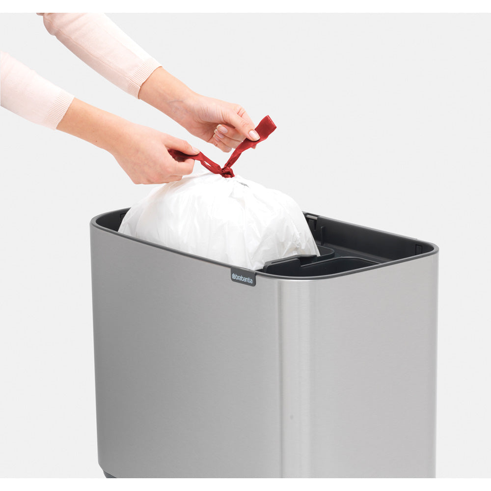 Bo Touch Bin 11 + 23 Litre - Fingerprint Proof Matt Steel