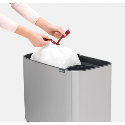 Bo Touch Bin 11 + 23 Litre - Fingerprint Proof Matt Steel