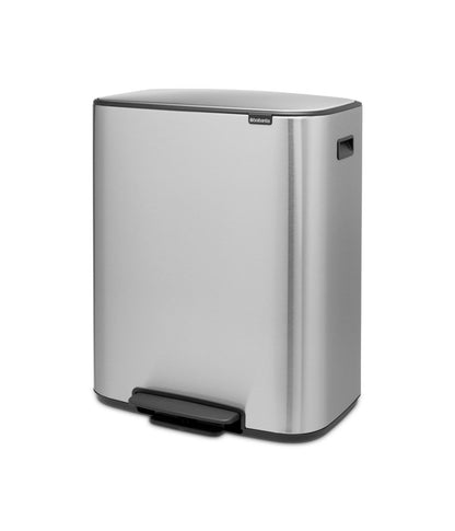 Bo Pedal Bin 60 litre - Matt Steel Fingerprint Proof
