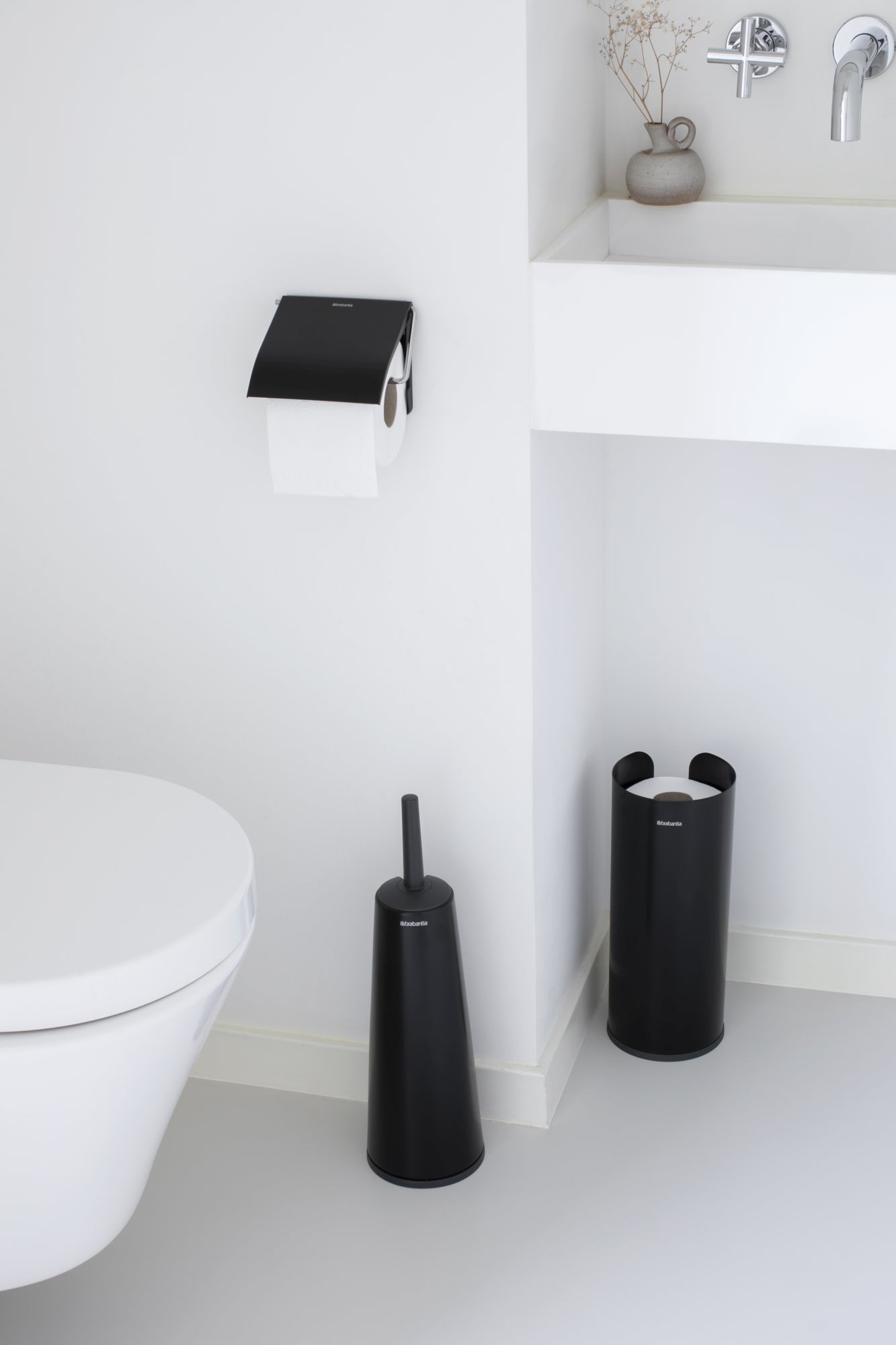 Toilet Accessory Set of 3 - Matt Black
