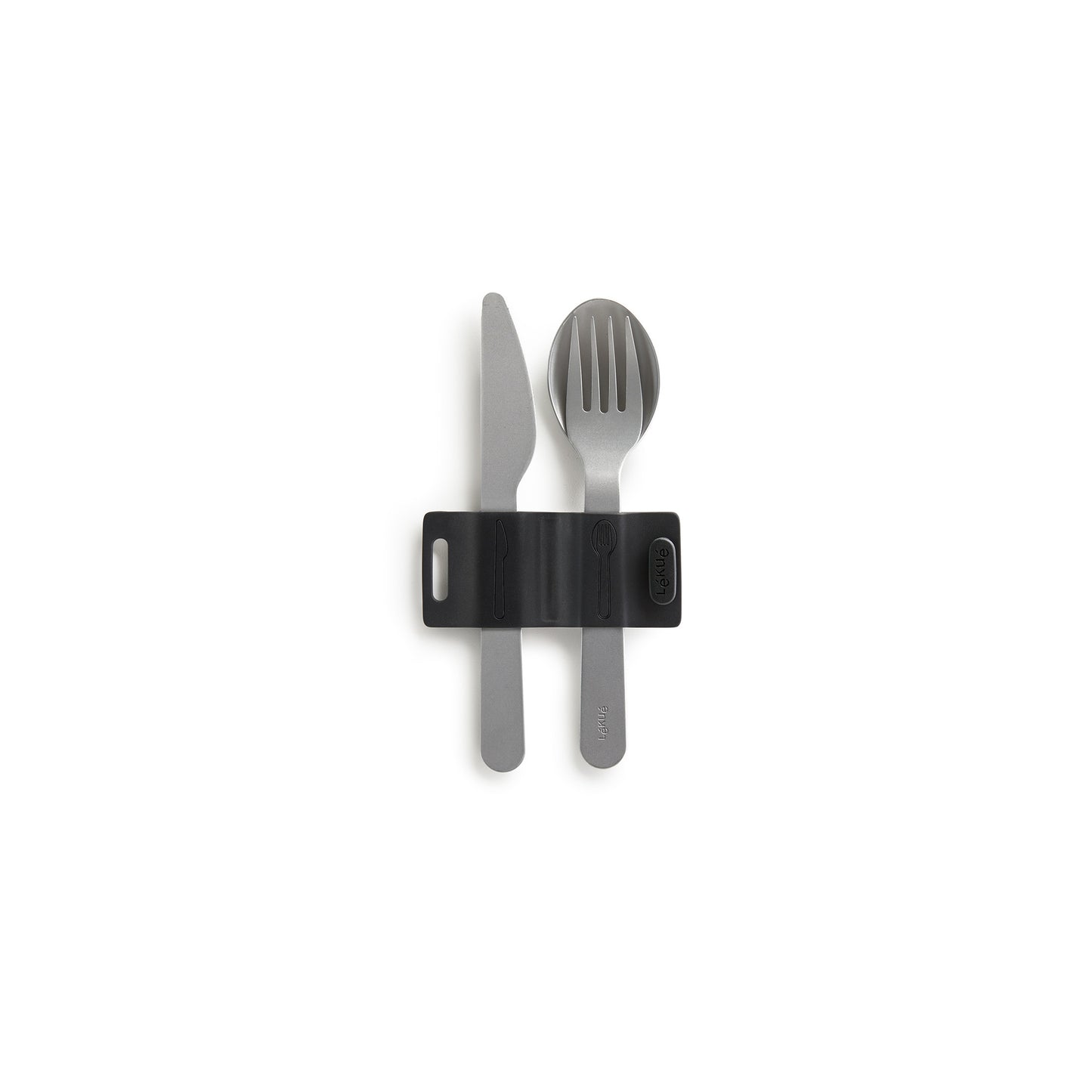 LunchBox To Go Set with cutlery - Black