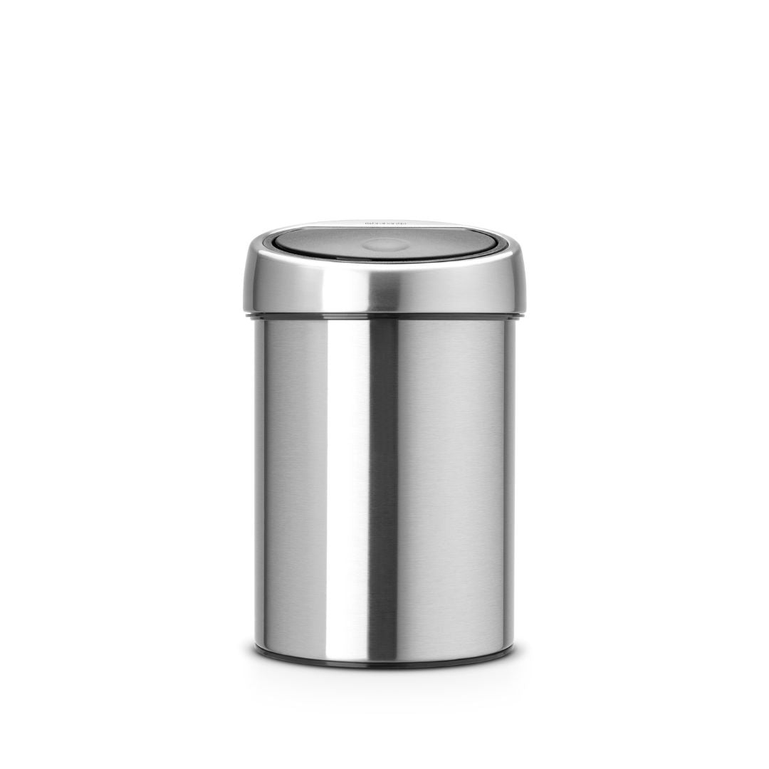 Touch Bin 3 litre - Matt Steel Fingerprint Proof