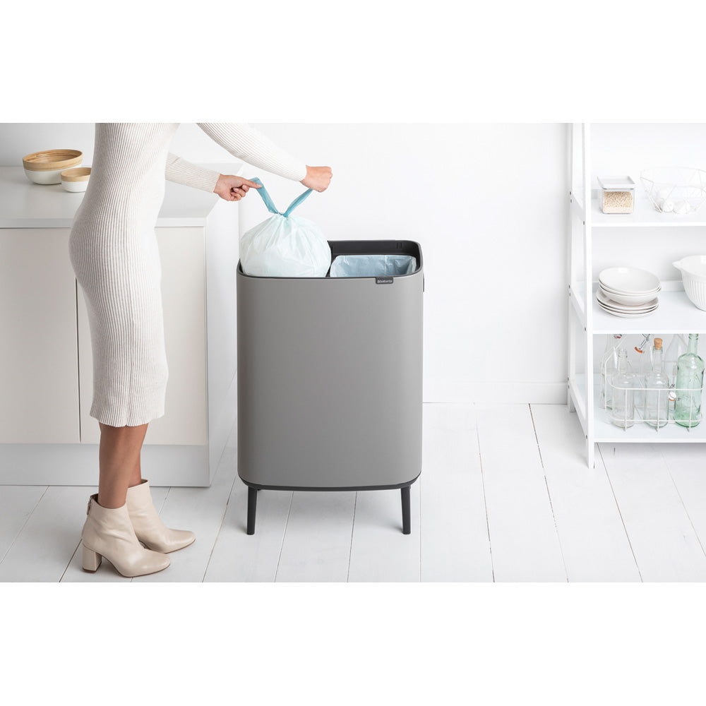 Bo Touch Bin Hi 2 x 30 litre - Mineral Concrete Grey