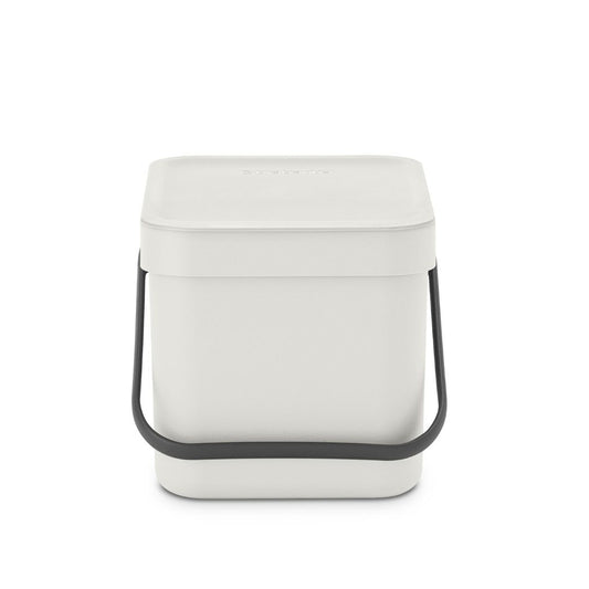 Sort & Go Waste Bin 6 litre - Light Grey